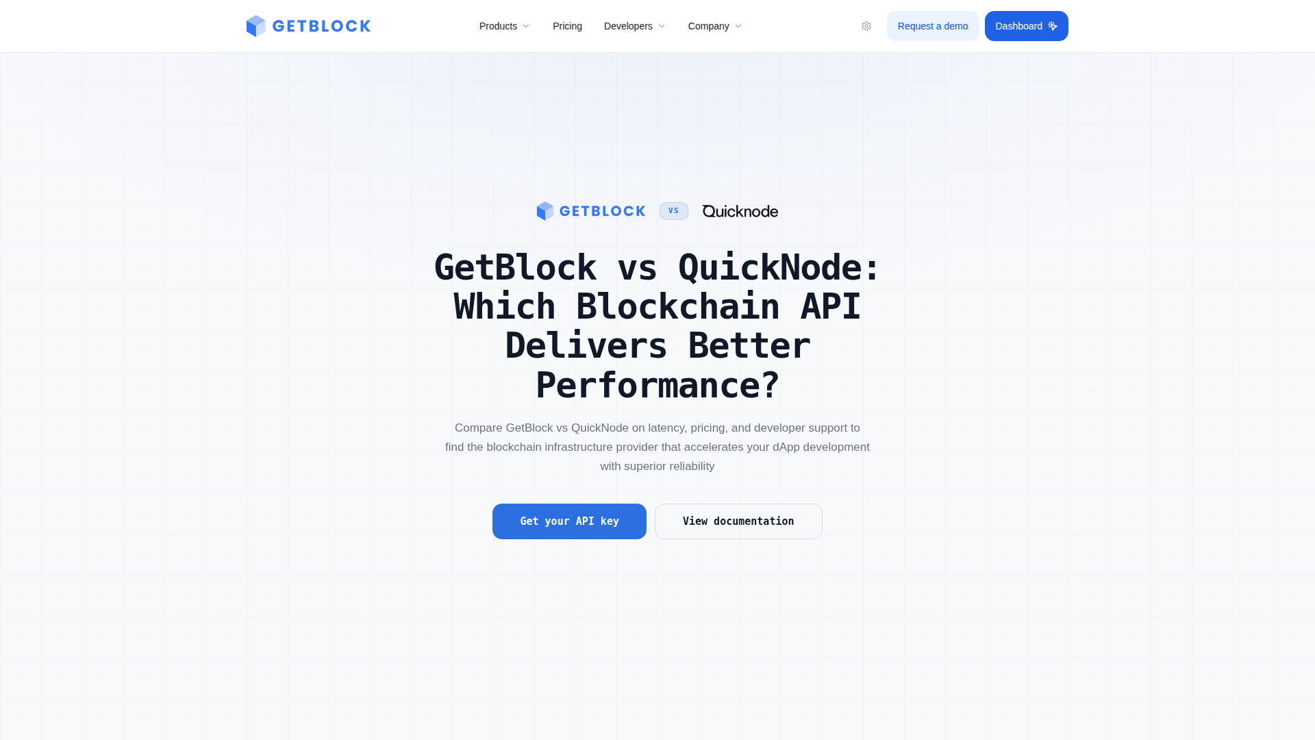 QuickNode comparison screenshot